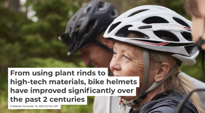 Modern bike helmets are made through complex materials engineering. Johner Images via Getty Images